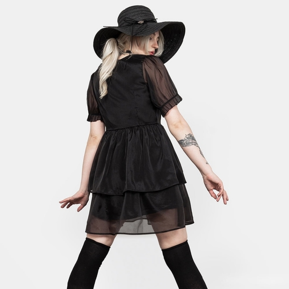 Andie Puff Sleeve Organza Dress - Picture 4 of 9